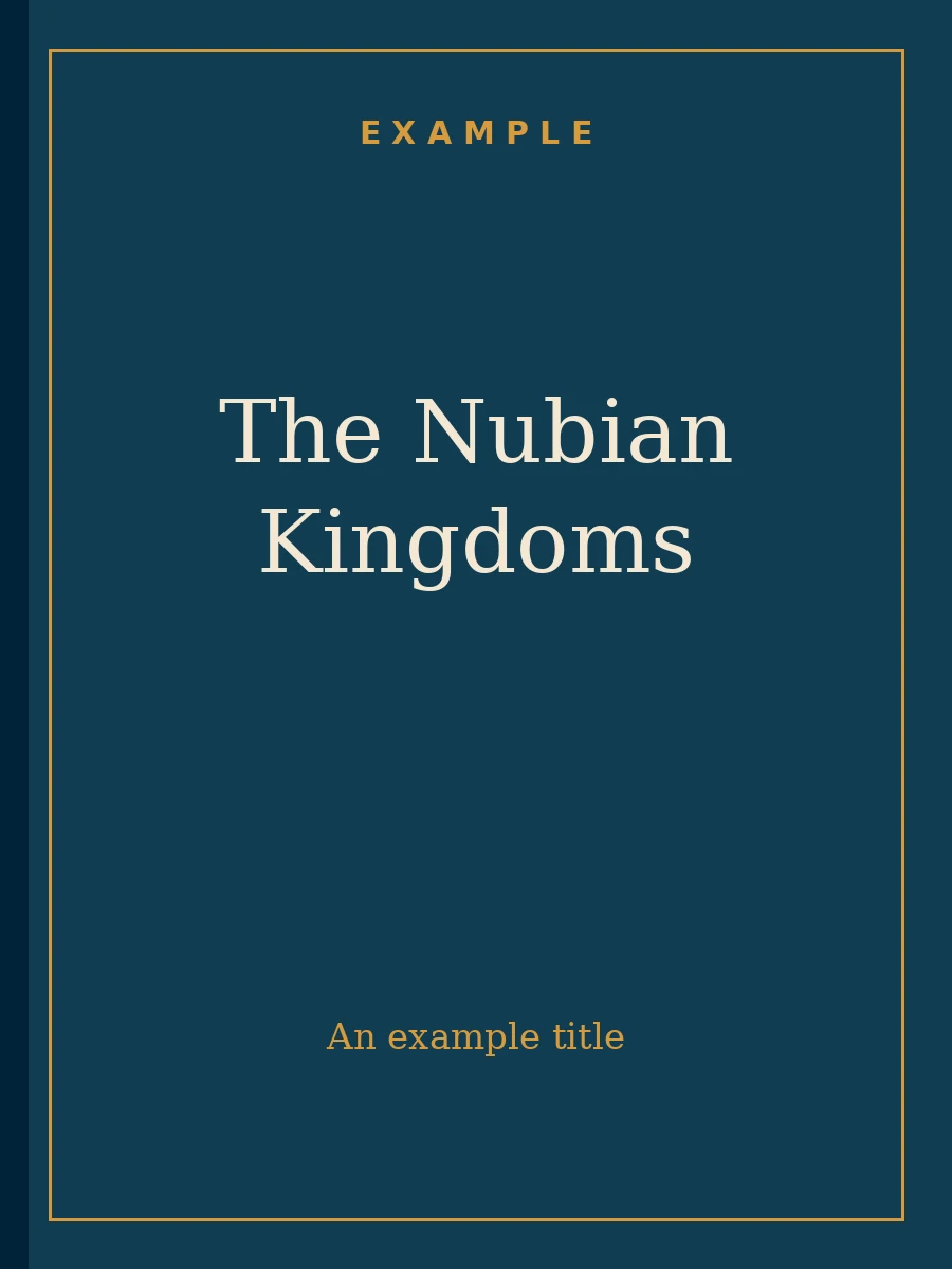 Cover of The Nubian Kingdoms
